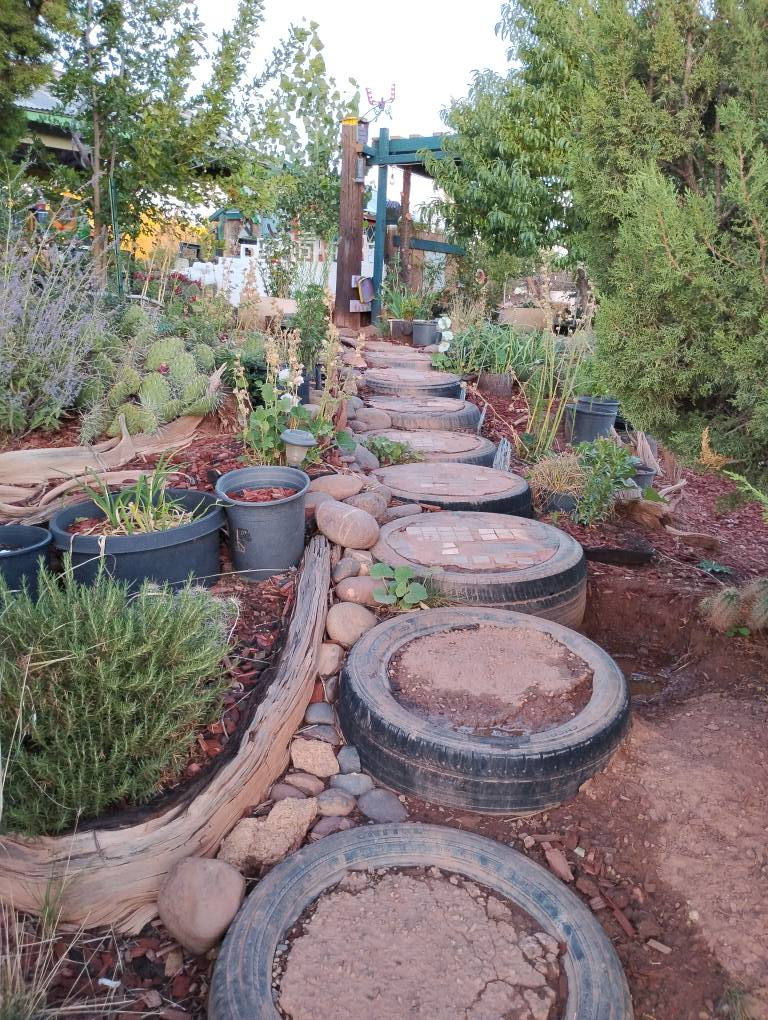 Walking path from studio to gardens